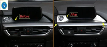 

Yimaautotrims Accessories Navigation Control Panel Decorative Media Screen Frame Cover Trim For Mazda 6 Sedan & Wagon 2016 2017