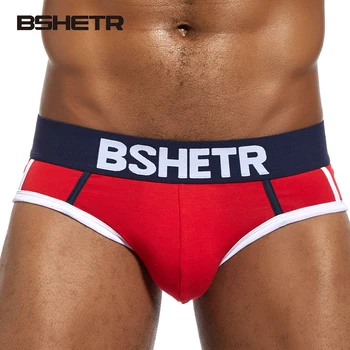 

New BSHETR Brand Male Briefs Sexy Solid Underpants Soft Cotton underwear Slip Male panties Breathable Gay Cueca briefs Hot sale
