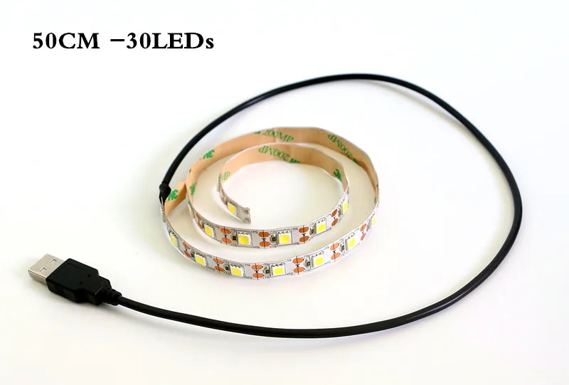 Светодиодная лента 5050 водонепроницаемая 5 в пост. Тока 50 см 1 м 2 3 4 м|5v usb led strip|usb strip