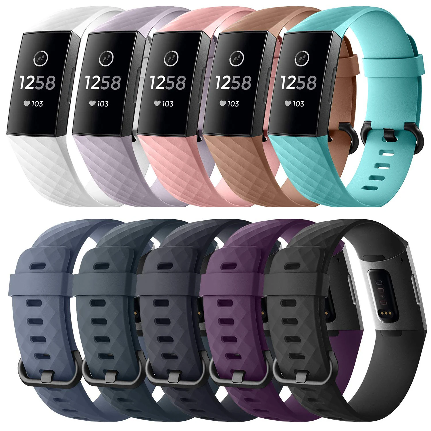 Duszake, браслет на запястье, ремешок для Fitbit Charge, 3 ремешка, силиконовые сменные полосы для Fitbit Charge3, аксессуары для браслетов