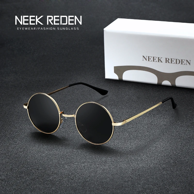 

Trendy Sunglasses Women Round Polarized Sunglasses Men Uv400 High Quality Hip Hop Eyewear Vintage Metal Rapper Sun Glasses