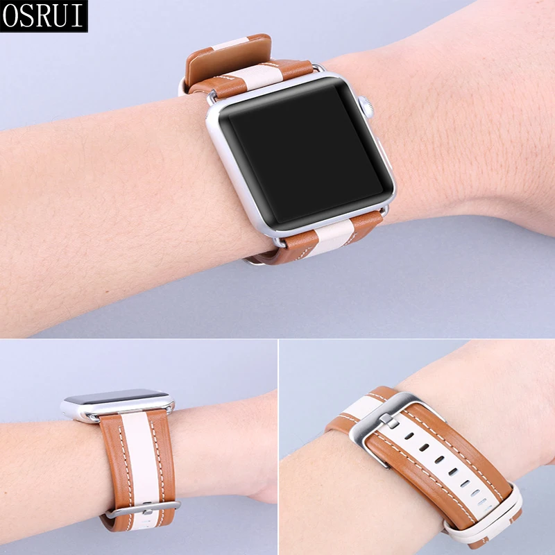 42 мм 38 мм ремешок для apple watch band 44 мм 40 мм correa iwatch band 3 2 1 кожаный браслет для pulseira apple watch аксессуары
