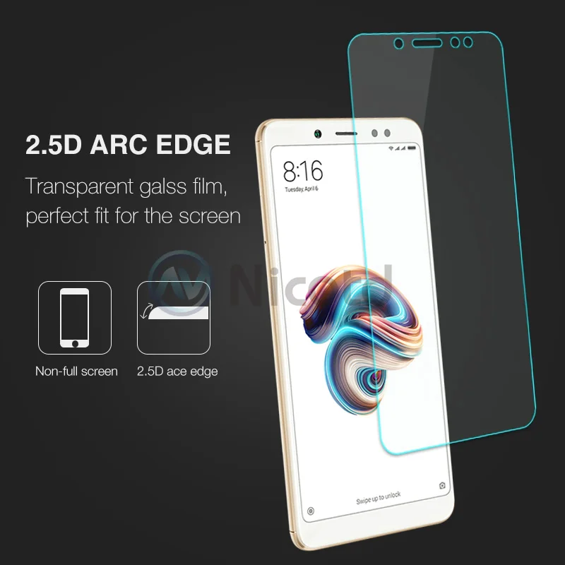 Nicotd 2.5D 9H Premium Tempered Glass For Xiaomi Redmi Note 5 Screen Protector Toughened protective film For Redmi Note 5 5 (4)