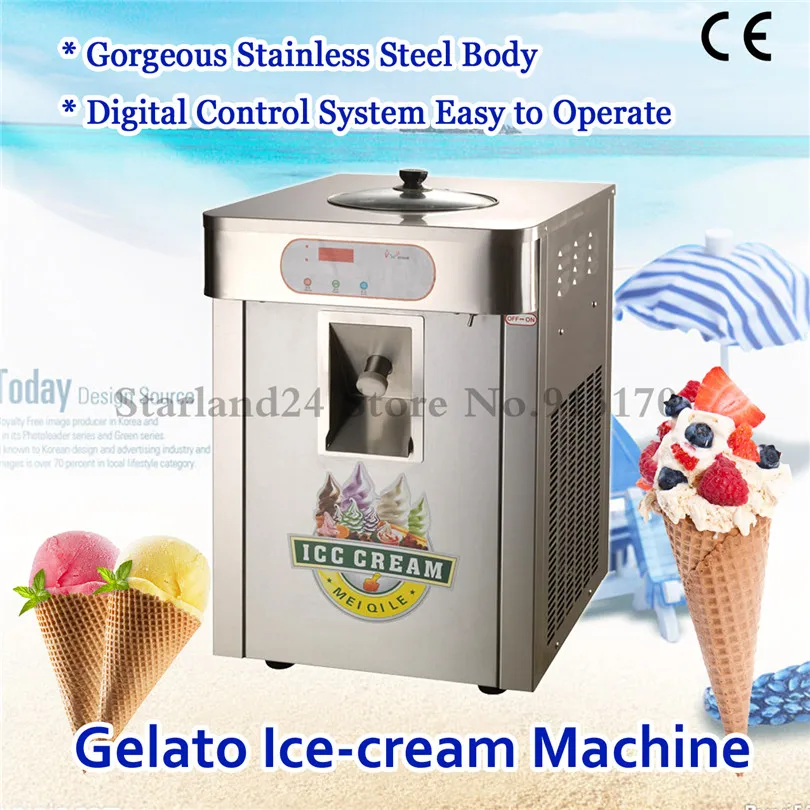 Hard Ice Cream Machine Commercial Gelato Machine Stainless Steel 220V