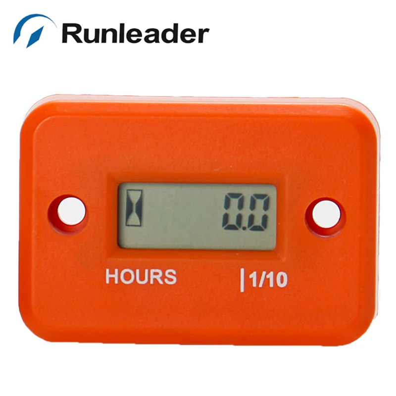

(10pcs/lot) Inductive Digital Hour Meter For gasoline engine lawn mower motocross marine outboard chainsaw pit bike ATV