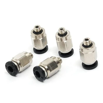 

4mm Pneumatic Air Tubing to M5 Connector Push to Connect Fitting 5 Pcs