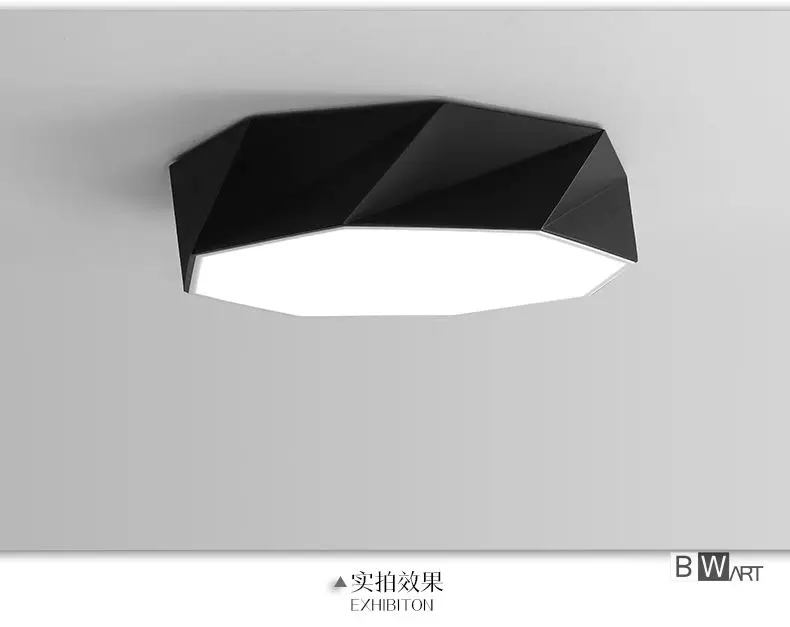 Bwart современный светодиодный потолочный светильник Алмазные линии простые украшения RC затемнения светильники для столовой кровать гостиная потолочный светильник