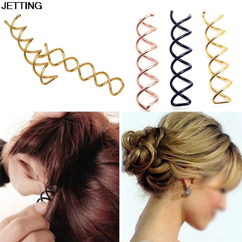 

10Pcs Hair Styling Tools Braiders Spiral Spin Screw Pin Hair Clips Twist Barrette Hairpins Hairdressing Accessories Hair Clip