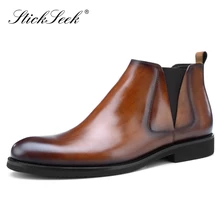 New Arrival Genuine Cow Leather Formal Dress Man High-Top Chelsea Ankle Boots Handcrafted Riding Men's Chukka Shoes SK119 цена New Arrival Genuine Cow Leather Formal Dress Man High-Top Chelsea Ankle Boots Handcrafted Riding Men's Chukka Shoes SK119 цены онлайн