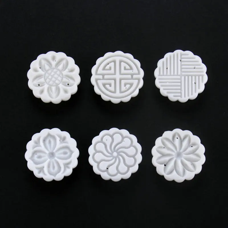

AMW 25g Round Shape Flower Moon Cake Mold Hand Press Plunger Cutter Fondant Cake Decorating Tools