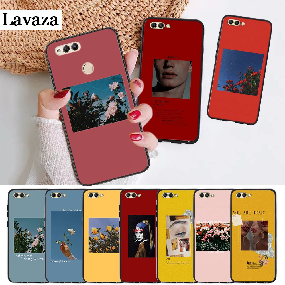 Силиконовый чехол Great art prints Flower для Huawei honor 6A 7A Pro 7X 8 Lite 8A 8X 8C 9 Note 10 View 20 20S 9X |