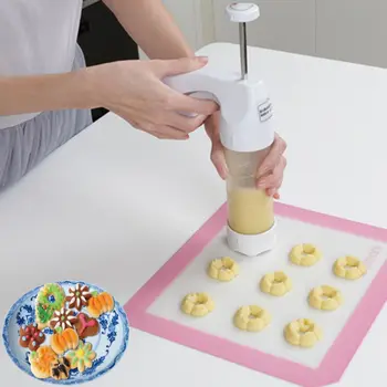 

ABS Plastic Removable Cookies Tools Gun 12 Flower Mold 6 Pastry Tips Biscuit Extruder Biscuit Maker Cookie Machine Free shipping