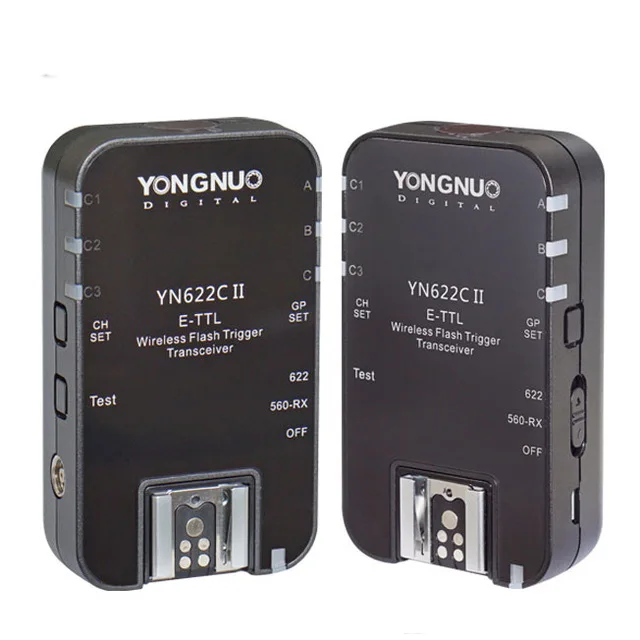 Беспроводная YONGNUO ttl триггер для вспышки с YN622C YN-622-TX комплект с Высокоскоростная синхронизация вспышка для фотокамер Speedlite HSS 1/8000s для Canon Камера 500D 60D 7D 5diii - Цвет: 2x YN-622C