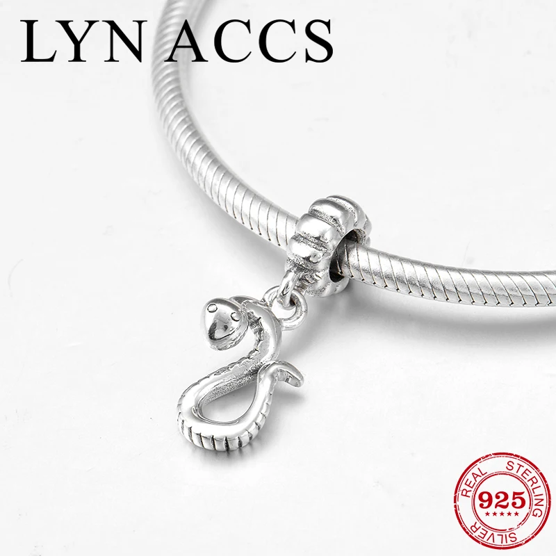 

New 12 Chinese Zodiac snake 925 Sterling Silver DIY gift Charm Pendant Beads Fit Original Pandora Charm Bracelet Jewelry making