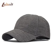 Бейсбольная кепка из хлопка черного/серого цвета для взрослых, кепка большого размера, шляпа для папы, окружность 56-61 см, Шерстяная кепка в стиле хип-хоп