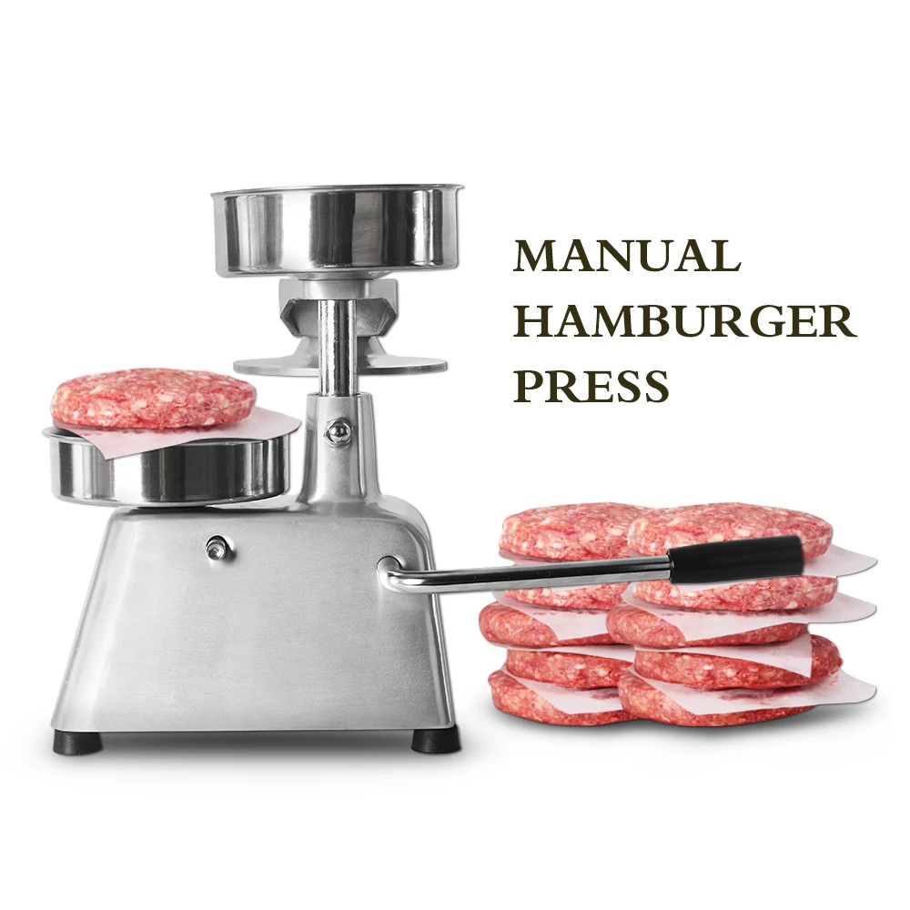 ITOP Manual Hamburger Press Forming Machine 150mm Patty Maker With 500pcs Burger Paper Round Meat Press Food Processors IT-150