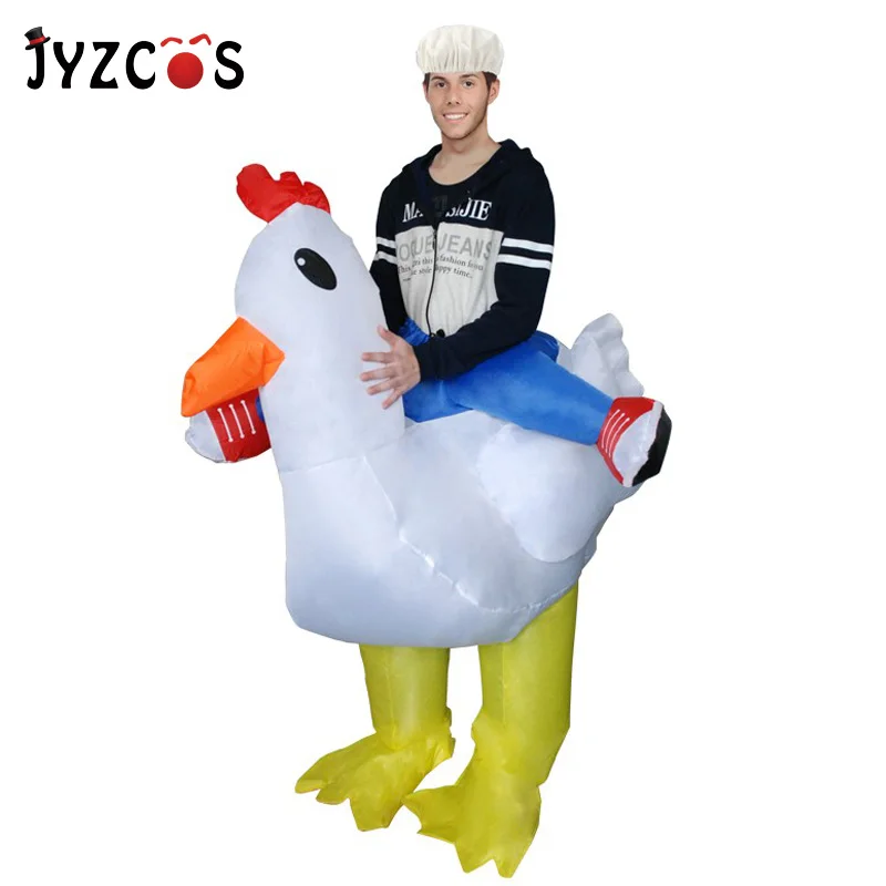 

Purim Halloween Airblown Inflatable Chicken Costume Adult Rooster Cock Fancy Dress Cosplay Hen Stag Night Outfit