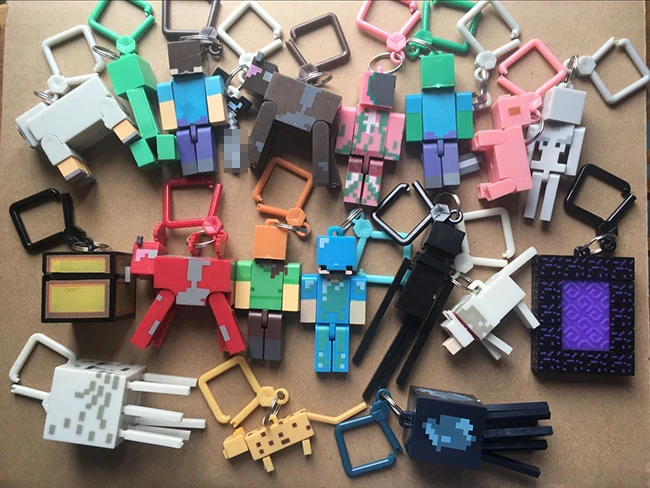New 2018 10/36pcs/lot First Generation 3D Anime Minecraft Toys Micro World Game Action Figure Toy Minecraft Keychain Boys Kids T New 2018 10/36pcs/lot First Generation 3D Anime Minecraft Toys Micro World Game Action Figure Toy Minecraft Keychain Boys Kids T