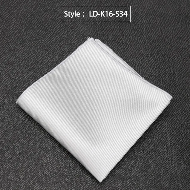 LD-K16-S34 Мужской носовой платок, роскошный жаккардовый галстук для мужчин, подарки, Пейсли, карманное квадратное полотенце, Hankies, модные аксессуары для формального платья, галстук - Цвет: LD-K16-S34