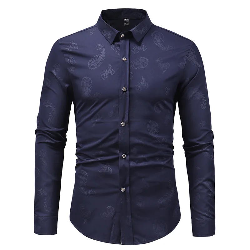 Men  Shirt  New Arrival Mens Casual Button Down Dress Shirts Men Slim Fit Long Sleeve Shirt for Business Man Chemise