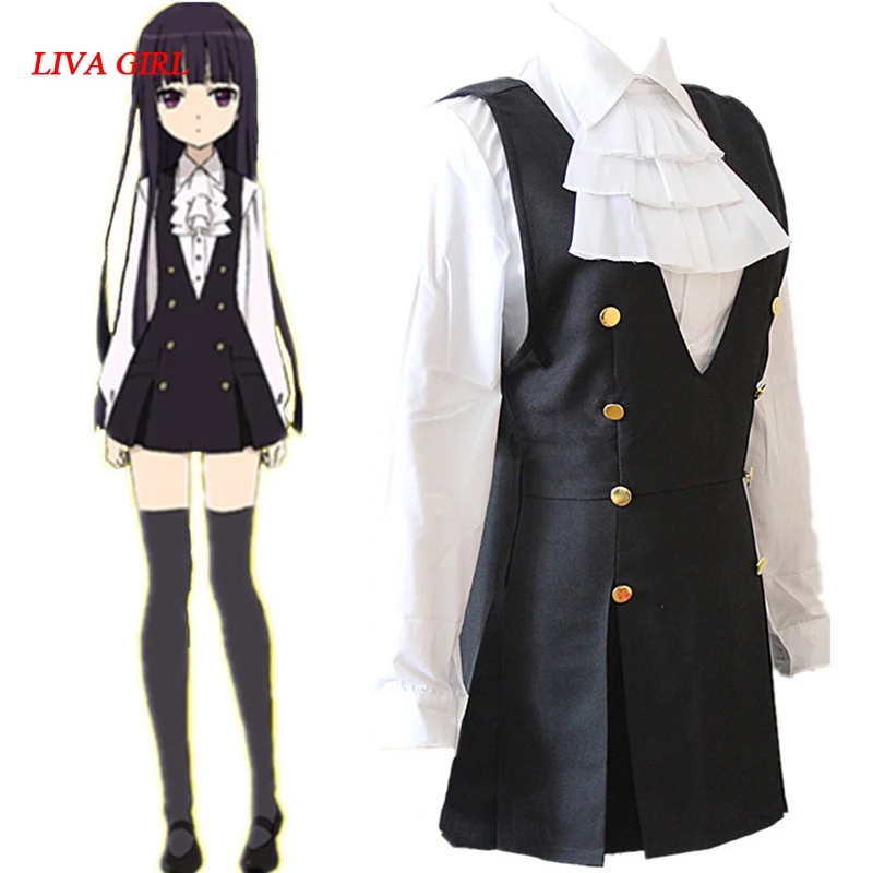 Костюм для косплея Inu x Boku SS Shirakiin Ririchiyo школьная форма Лолиты платье + рубашка