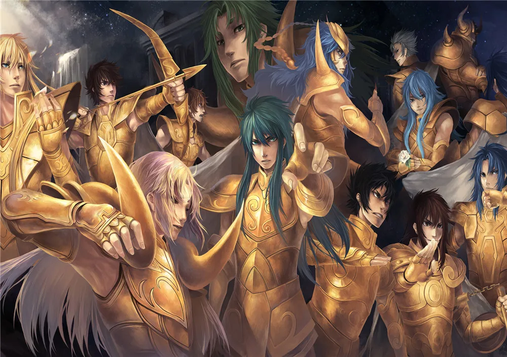 Постеры Saint Seiya с мультяшными рисунками настенные стикеры высокого разрешения