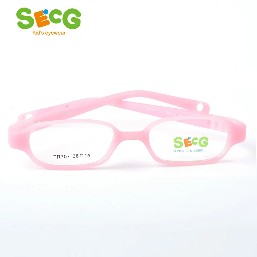 SECG Твердые сверхлегкие оптические Близорукость оправа для детских очков Силиконовые Мягкие гибкие детские очки защитные детские очки - Цвет оправы: C13