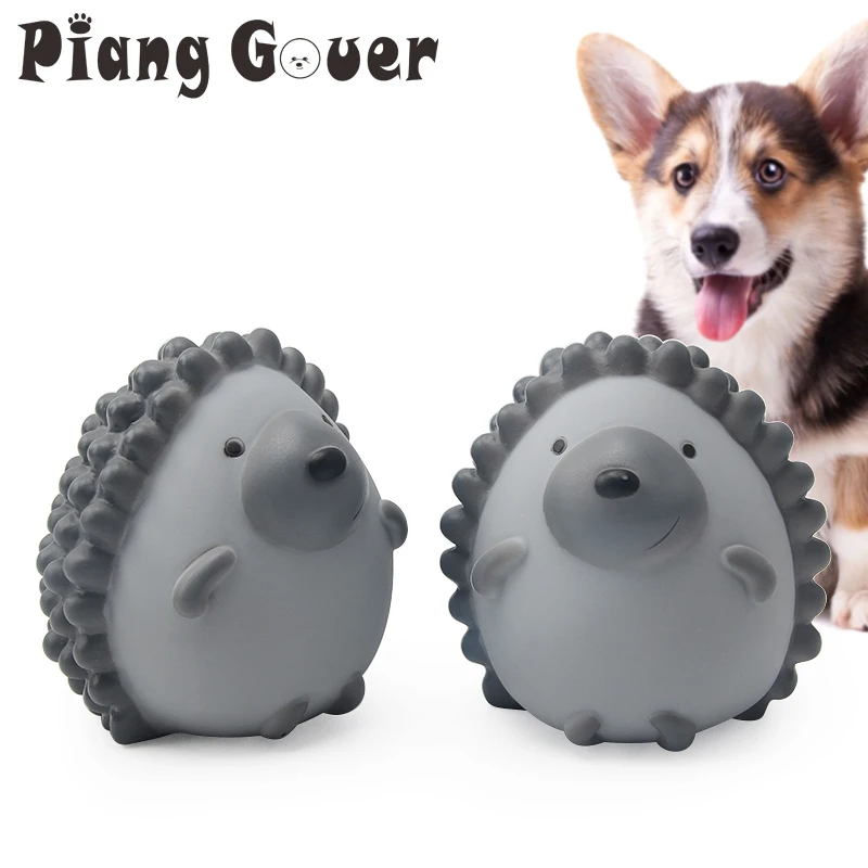 

8.5*7cm Cute Hedgehog Pet Toys Gray Hedgepig Chew Dogs Squeak Toy