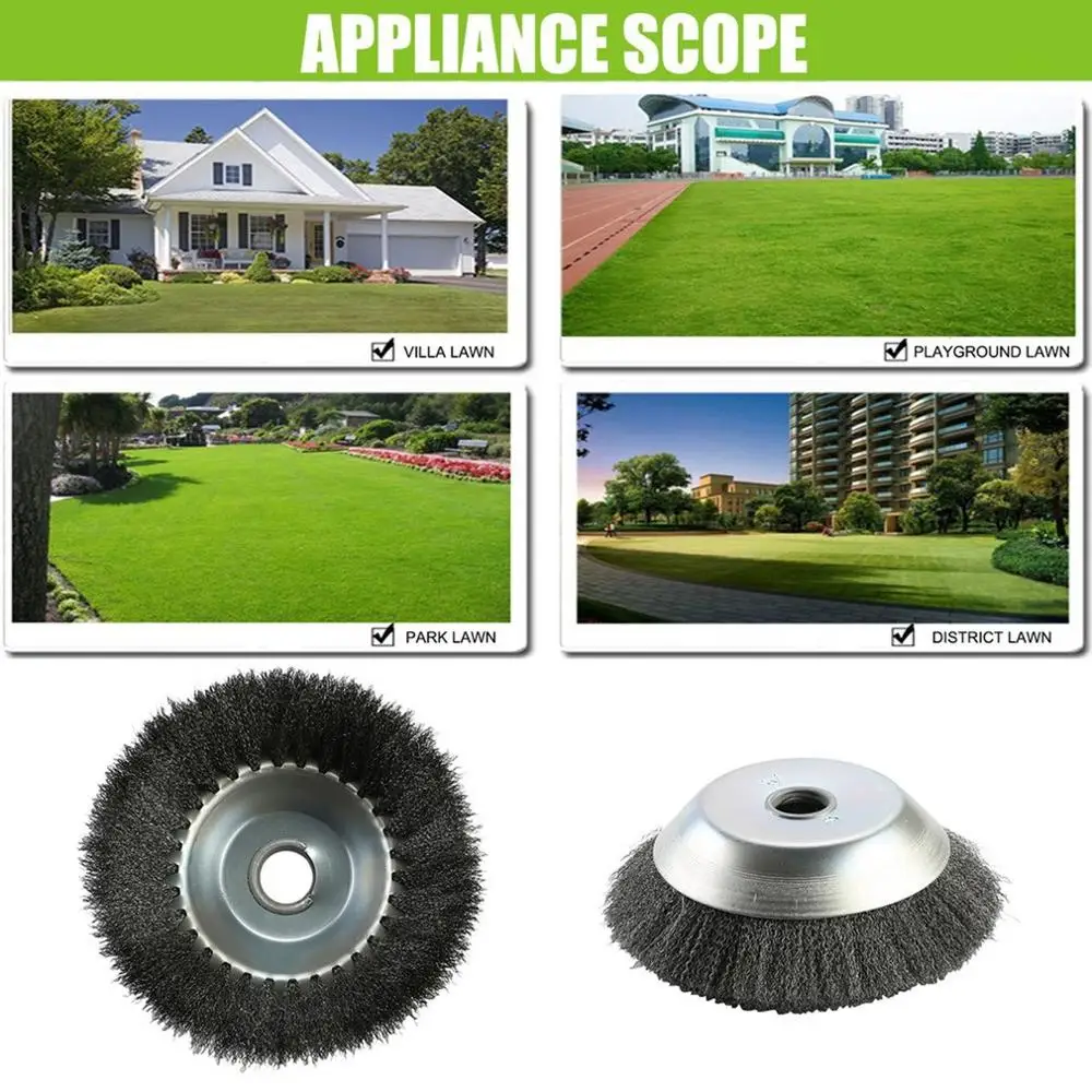

Twisted Wire Bowl Type Durable 25MM Aperture Steel Wire Weeding Brush Rotating Wire Wheel Tools Supplies