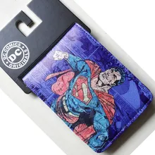 DC комиксы чудесный Супермен кошелек, кожаный кошелек для мужчин Super Hero porte monnaie карты сумки 4,5 inh лучший подарок для детей