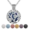 EUDORA 14mm Peach blossom Tree Ball Pendant Aromatherapy locket Diffuser Necklace fit Volcanic Lava Stone Ball Fine Jewelry K307 1