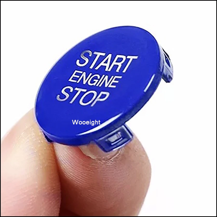 Wooeight ABS Silver Blue Red Interior Start Engine Stop Cover Styling for Alfa Romeo Giulia Stelvio 2017 2018 Car Accessories (3)