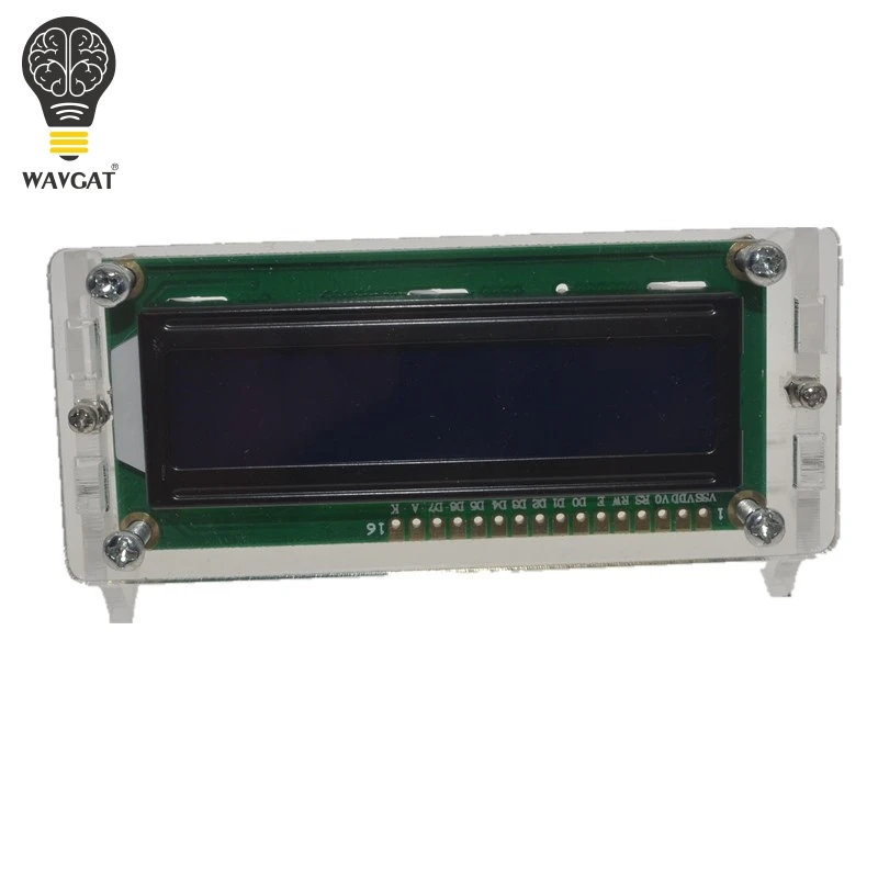 Прозрачный акриловый корпус SUQ для ЖК экрана LCD1602 с винтом/гайкой держатель (без