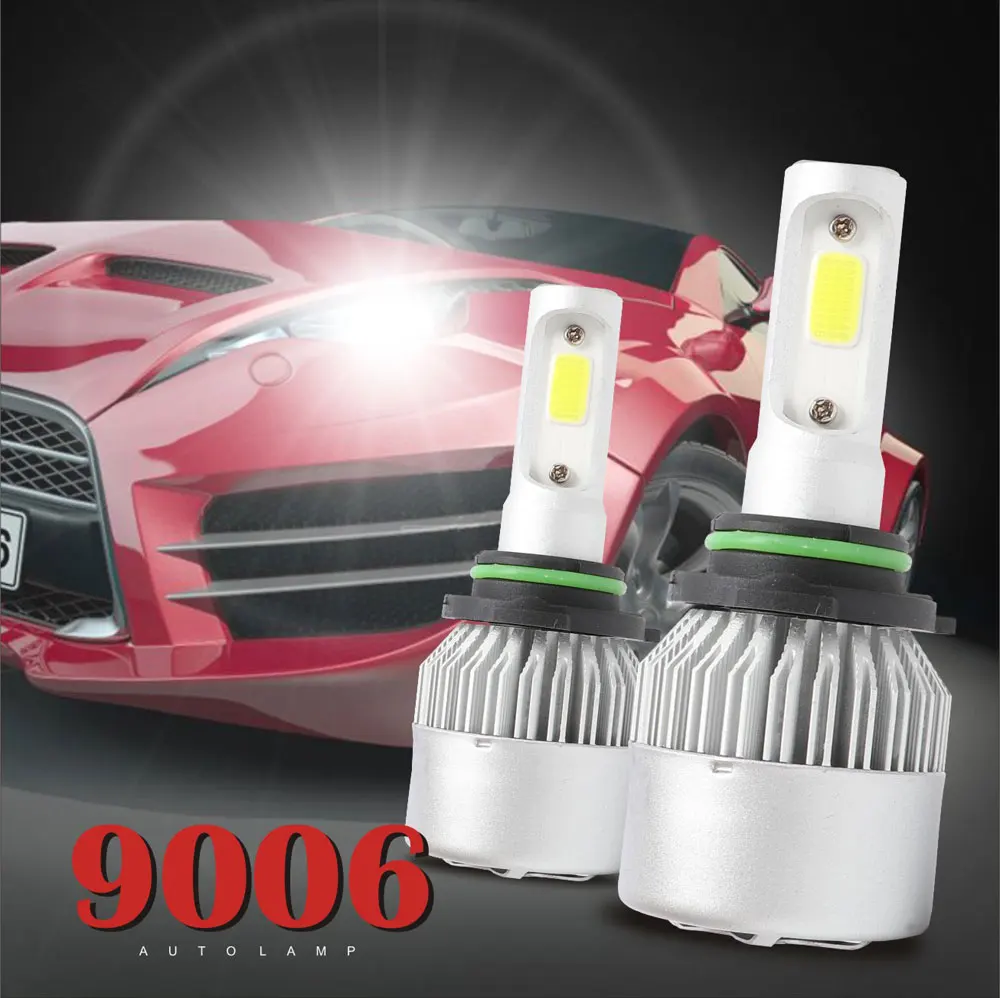 DIC 5 пара/лот S2 Авто H1 H4 H11 H7 9005 9006 светодиодный фары 72 Вт комплект 6500K 8000LM COB лампы