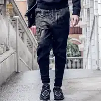 Fanzhuan free shipping new fashion men's casual spring 2017 trend Haren male waist slim pleated trousers 711004 pants black