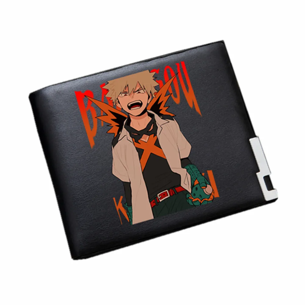 Длинный кошелек унисекс с аниме «Мой герой» из искусственной кожи Bakugou Katsuki ID Card Holder, Подарочный клатч для монет