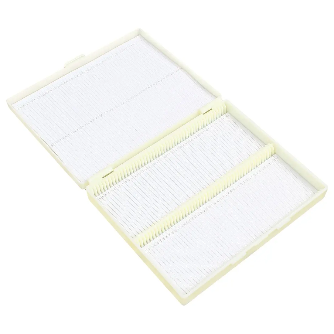 

20cm x 16cm White Plastic Rectangular 100 Slides Microscope Box