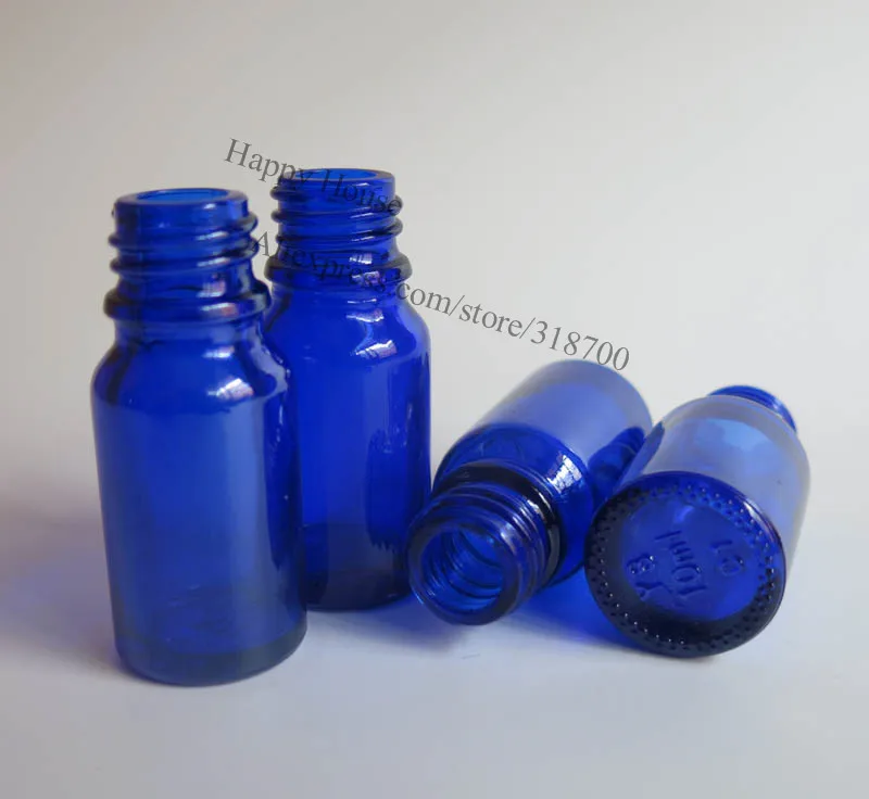 Free shipping 500 x 10ml Cobalt Blue Glass Dropper Bottle 10cc Blue Glass Essential Oil Bottle 5