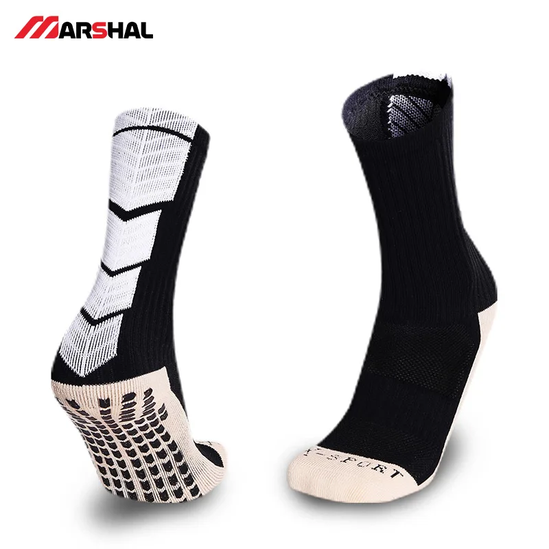 

Marshal Breathable Outdoor Sports Socks Thickened Adults Running Anti-slip Soccer Elastic Football Socks Soft Stockings Men
