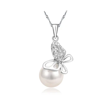 

Butterfly Shape Pendant 100% Guaranteed Solid 925 Sterling Silver Pendant With Shell Pearl YH4810