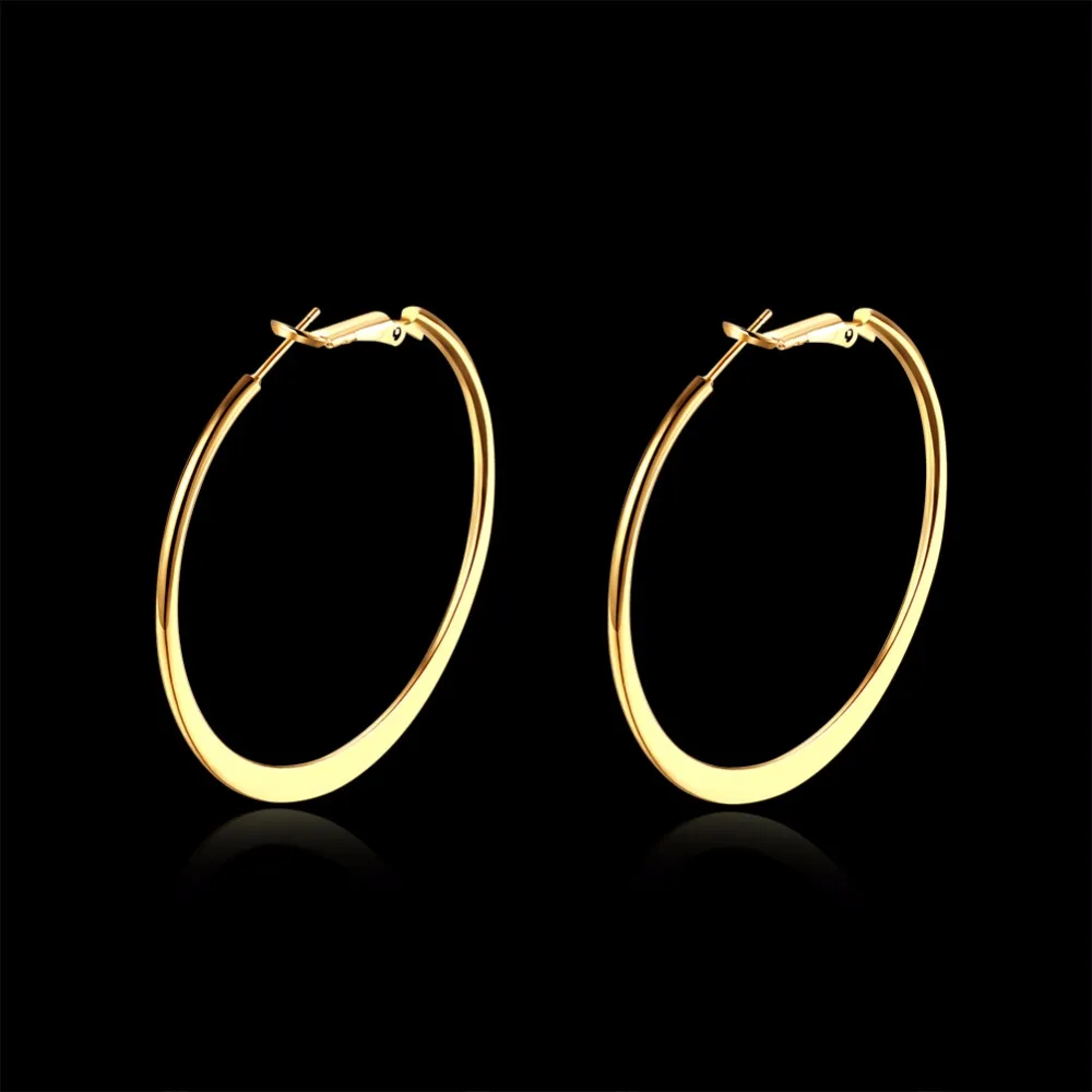 CHUKUI Pendientes Mujer Hoop Earrings Female Big Circle Hoop Earrings Gold  Silver  Rose Gold Earring For Women  Girl Jewelry (6)