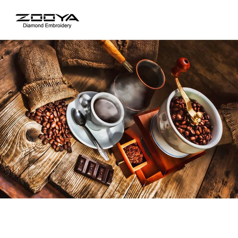 5D DIY Diamond Painting Coffee Crystal Diamond Painting Cross Stitch