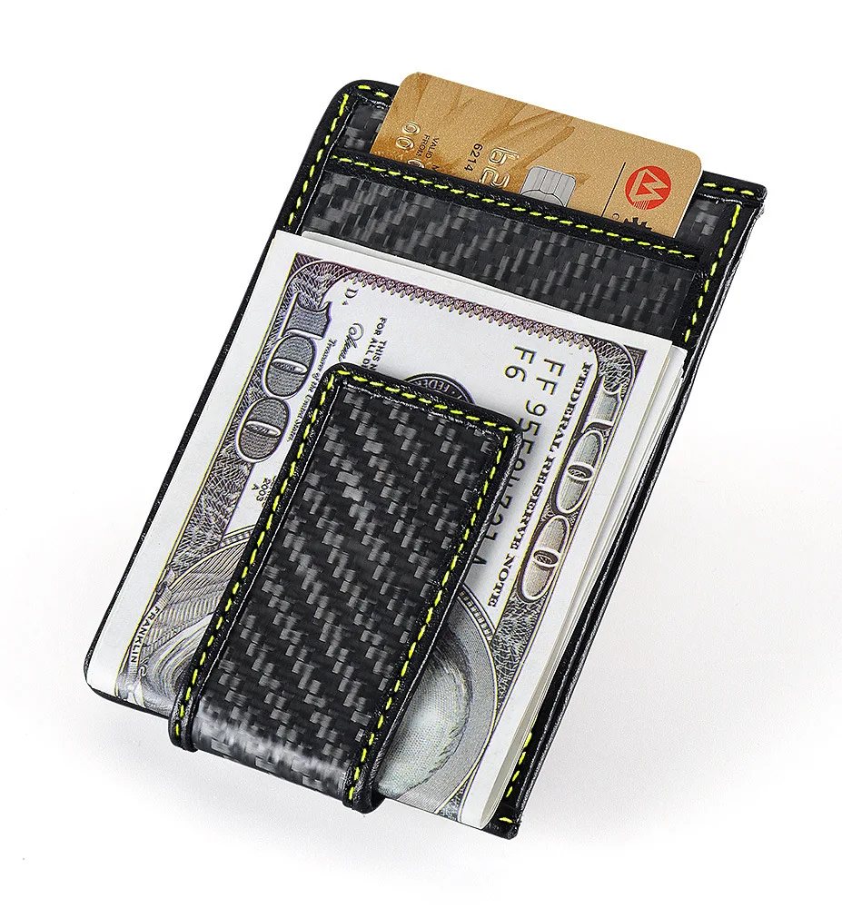 2016 New Arrivals RFID Wallet Carbon fiber Slim Credit Card Holder Slim