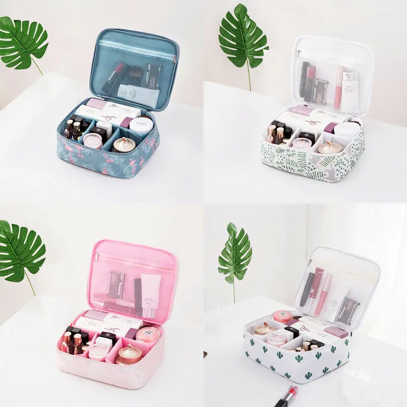 

2019 Newest Hot Women Floral Zipped Waterproof Professional Makeup Bag Cosmetic Case Storage Handle Organizer Travel Kit
