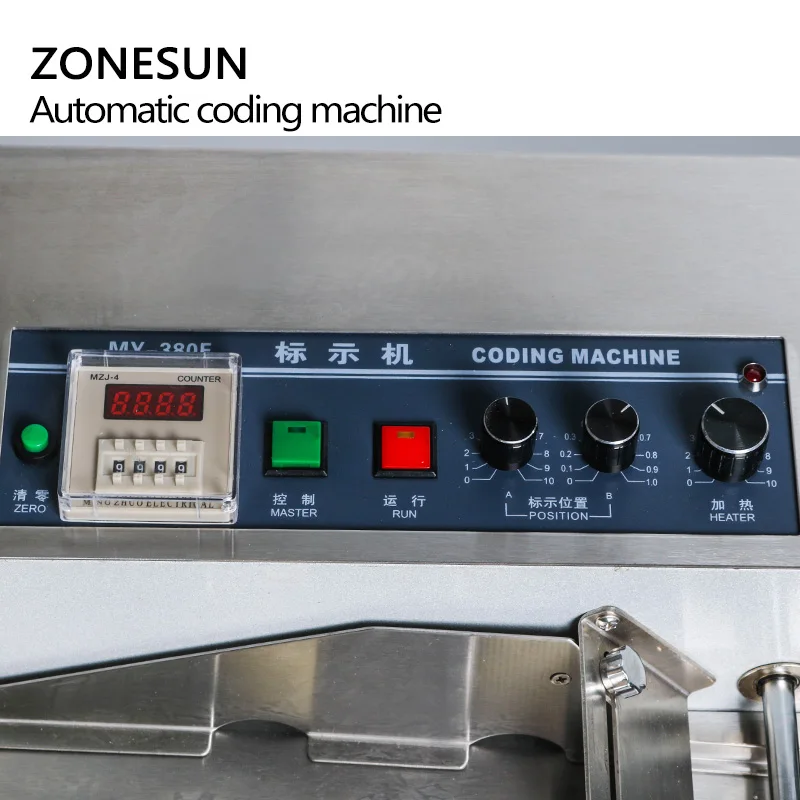 ZONESUN печатная машина 3 30 см My 380F производства сплошной рулон чернил кодирования