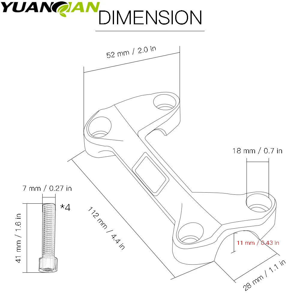 High Quality Motorcycle CNC Aluminum Handlebar Risers Top Cover Clamp Fit For Dirt Bike KTM DUKE 390 200 125 orange black