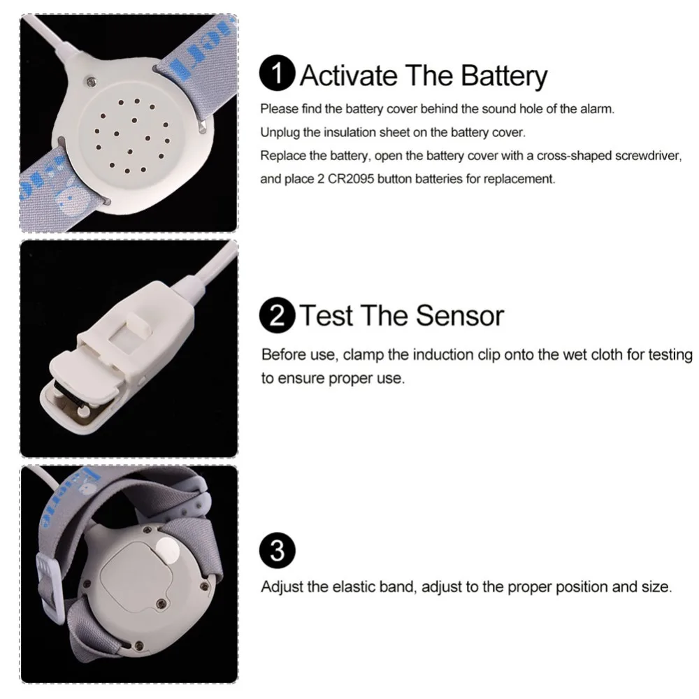 Удобная Профессиональная повязка на руку, датчик смачивания кровати, сигнализация для ребенка, малыша, взрослых, тренировка горшка, мокрое напоминание, сон, энурез