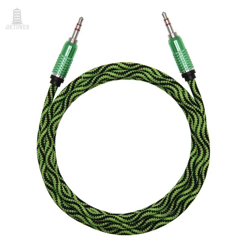 300pcs thick Python Crocodile pattern Snake skin audio cable Extension Hi Fi Stereo Headphone 3 5 Jack Cable for MP3 Player Car