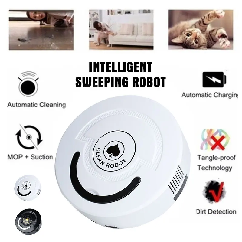 

2019 Drop Shpping Round Auto Sweeping Robot Smart Vacuum Cleaner Rechargeable Premium Clean Auto Cleaning Robot