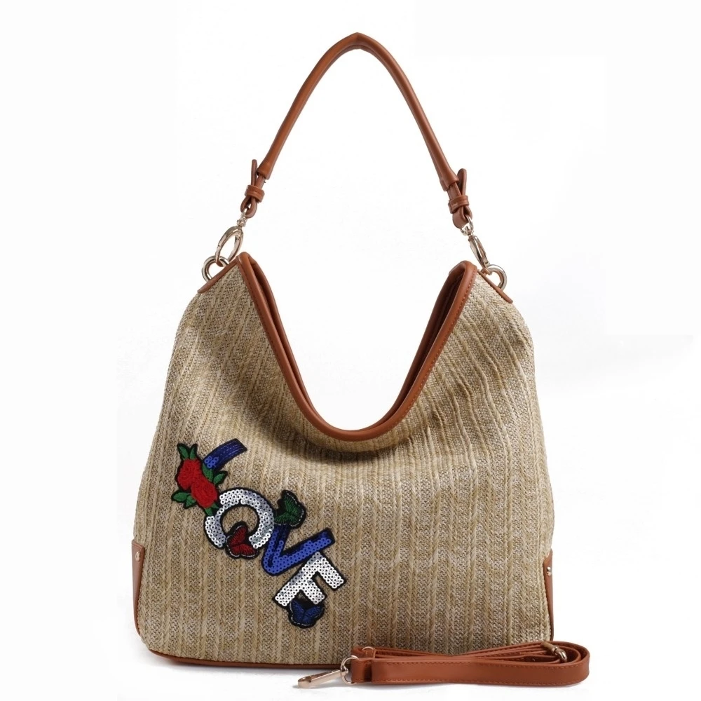 MKF Collection Sandy Woven Hobo Beach Bag by Mia K. Farrow (1)